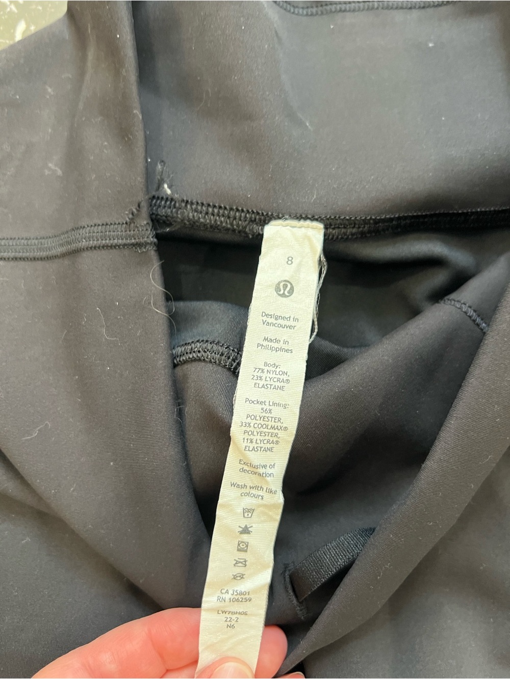 Lululemon High Wasted Biker Shorts - Picture 2 of 2